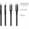 GoodConnections USB-C 2.0 (ST-ST) 3m prepojovací kábel textilný obal 240W antracit