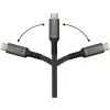 GoodConnections USB-C 2.0 (ST-ST) 3m prepojovací kábel textilný obal 240W antracit