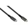 GoodConnections USB-C 2.0 (ST-ST) 3m prepojovací kábel textilný obal 240W antracit