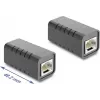 Delock RJ45 konektor samica na samicu Cat.6A tienený čierny