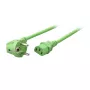EFB Elektronik napájací kábel Schuko 90° - C13 180°, zelený, 1,8 m, 3 x 0,75 mm²