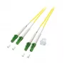 EFB duplexný patch kábel LC/APC na LC/APC OS2 G652D 2m LSZH 2mm žltý