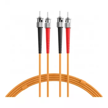 EFB Elektronik ECOFIBER duplexný ST-ST OM1 optický patch kábel, 3m, LSZH, oranžový, 3,0mm
