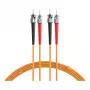 EFB Elektronik ECOFIBER duplexný ST-ST OM1 optický patch kábel, 3m, LSZH, oranžový, 3,0mm