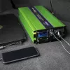 Qoltec Monolith napájací zdroj/invertor Auto 2000 W zelený