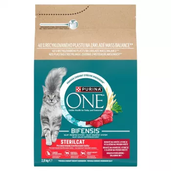 Purina ONE suché krmivo pre mačky s hovädzím a pšenicou 2,8 kg