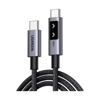 UGREEN Uno L509 100W USB-C na USB-C PD rýchlonabíjací kábel LED 2m čierny