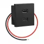 Shelly USB Charger Black - Flush-Mount USB-A Charger pre Smart Home