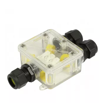 Synergy21 Outdoor Cable Connector IP68 Box 3 Ports transparentné