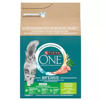 Purina ONE Indoor krmivo pre mačky s morčacím mäsom 2,8 kg