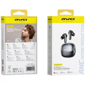 AWEI T229 ANC AI bezdrôtové slúchadlá s dokovacou stanicou, Gunmetal