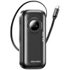 AWEI PowerBank PA-9 10000mAh 22,5W so zasúvacím káblom čierna