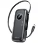 AWEI PowerBank PA-9 10000mAh 22,5W so zasúvacím káblom čierna
