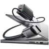USAMS JC Series CC266 65W GaN rýchla nabíjačka 2xUSB-C 1xUSB-A s integrovaným USB-C káblom 1,5m biela