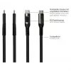 Good Connections USB 2.0 nabíjací a dátový kábel 100W s digitálnym displejom USB-C na USB-C 1m čierny