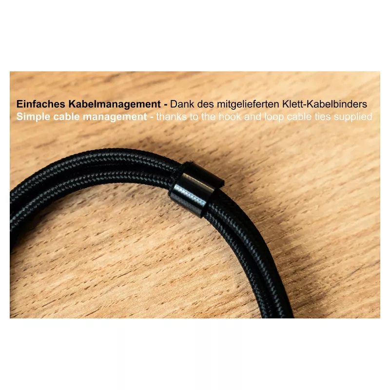 Good Connections USB 2.0 nabíjací a dátový kábel 100W s digitálnym displejom USB-C na USB-C 1m čierny