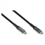 Good Connections USB 2.0 nabíjací a dátový kábel 100W s digitálnym displejom USB-C na USB-C 1m čierny