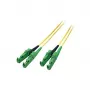 EFB R&M duplexný patch kábel E2000/APC-E2000/APC OS2 5m LSZH 3mm žltý G657A1 Grade C