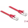 Delock sieťový kábel RJ45 Cat.6A S/FTP 2 m červený (81185)