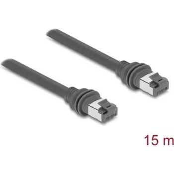 Delock RJ45 patch kábel Cat.6 kompatibilný so Starlink Gen3 - 15 m sivý (90667)