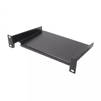 Good Connections 10 inch racková vkladacia polica 1U hĺbka 160mm hlboká čierna RAL 9005