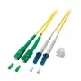 EFB Elektronik ECOFIBER duplexný prepojovací kábel LC-SC/APC OS2 G652D, 2 m, LSZH 2 mm, žltý (O0362.2)