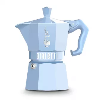 Bialetti MOKA EXCLUSIVE 3-šálkový espreso kávovar na plynový sporák svetlomodrý (9061)