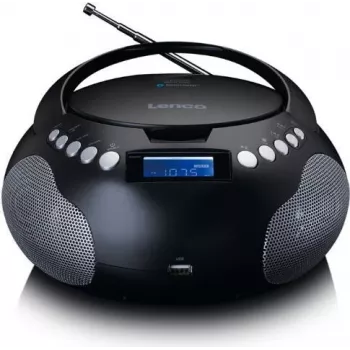 Lenco SCD-331BK prenosné CD rádio s Bluetooth, USB, FM rádiom, LCD displejom, čierne