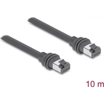 Delock RJ45 patch kábel Cat.6 kompatibilný so Starlink Gen3 - 10 m sivý