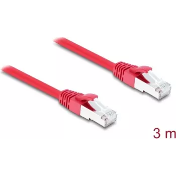 Delock sieťový kábel RJ45 Cat.6A S/FTP 3 m červený (81186)