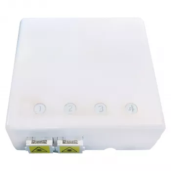 EFB Elektronik FTTH box pre 4 SC-S alebo LC-D spojky 80x80 s odľahčením kábla, zmršťovacia verzia