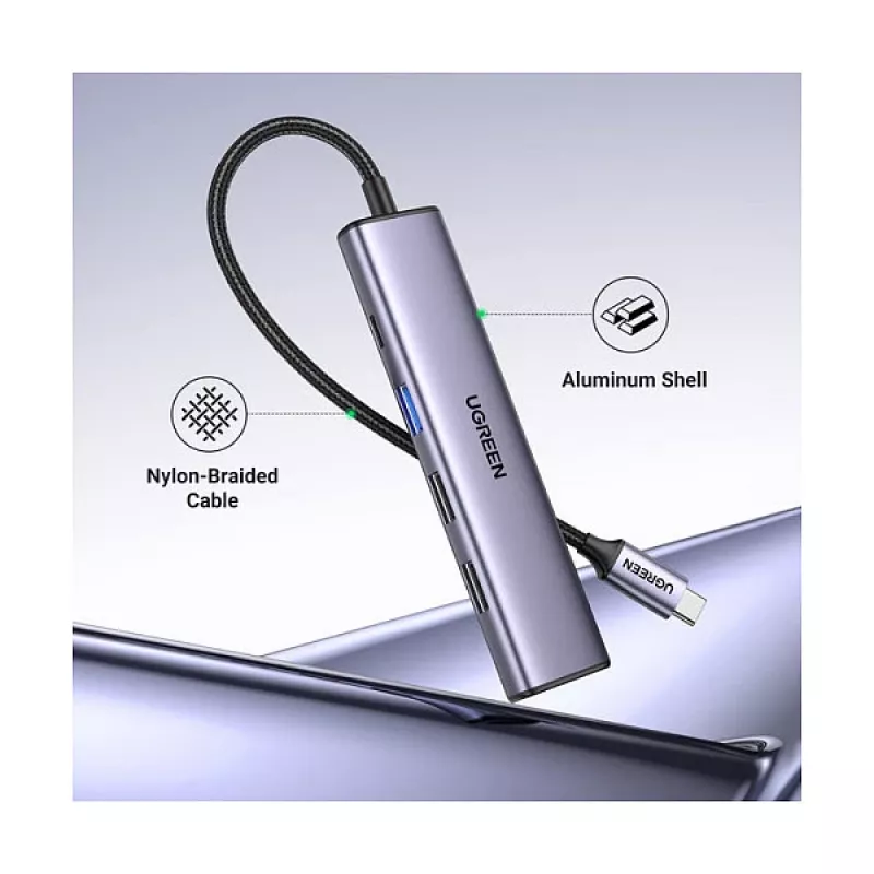 UGREEN CM478 5-in-1 100W PD USB-C hub 1x HDMI 1x USB-C PD IN 2x USB-A 2.0 1x USB-A 3.0