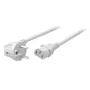 EFB Elektronik napájací kábel Schuko 90° na C13 180° biely 1,8 m 3x0,75 mm²