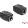 Delock adaptér spojka RJ45 konektor samica na konektor samica Cat.6 tienený čierny (90838)