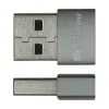 Good Connections USB 2.0 adaptér USB-A konektor samec na USB-C konektor samica hliníkové puzdro sivý 2 balenie