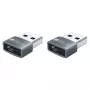 Good Connections USB 2.0 adaptér USB-A konektor samec na USB-C konektor samica hliníkové puzdro sivý 2 balenie