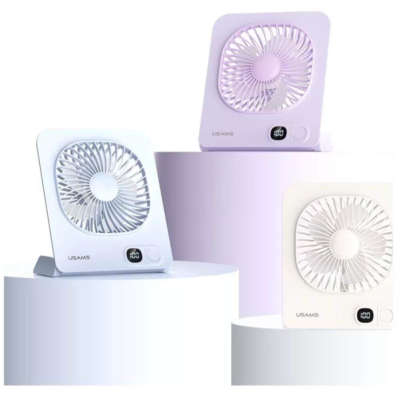 USAMS ZB363 magnetický stolný ventilátor fialový