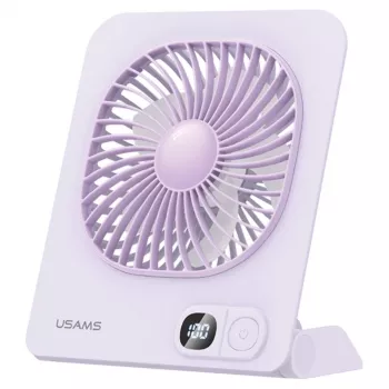 USAMS ZB363 magnetický stolný ventilátor fialový
