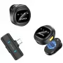 AWEI MK3 Duo Wireless Lavalier mikrofón čierny