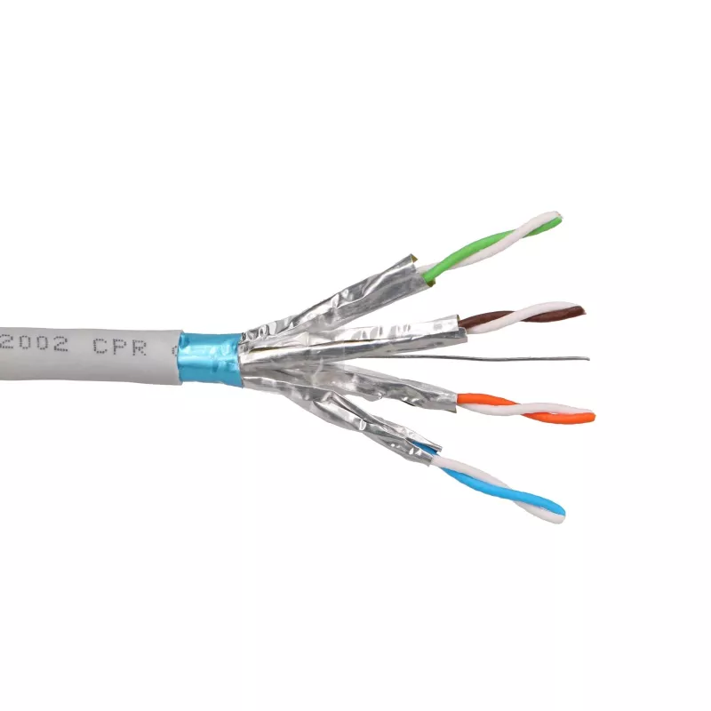 EXTRALINK CAT6A F/FTP Indoor Twisted Pair kábel 50m sivý