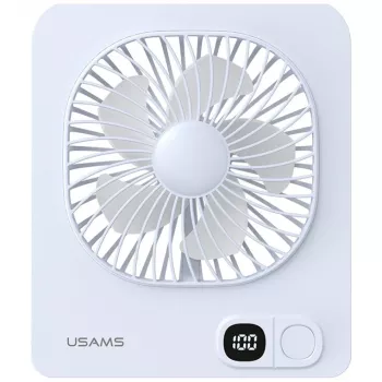 USAMS ZB363 stolný ventilátor magnetický biely