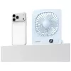 USAMS ZB363 stolný ventilátor magnetický biely