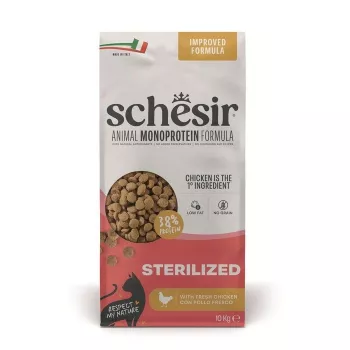 SCHESIR Sterilized Bogata Chicken suché krmivo pre mačky 10 kg
