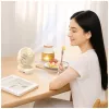 AWEI F45 Mini stolný ventilátor so svorkou, 1200mAh, biely