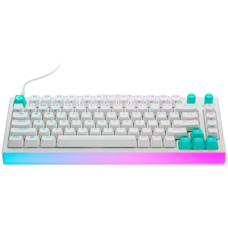 Logitech G512 X 75 mechanická herná klávesnica - biela - US International - drôtová USB
