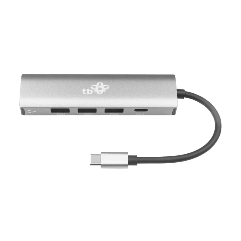 TB USB-C na RJ45 Gigabit Ethernet adaptér s 3x USB-A 3.0 a USB-C PD 100W, Space Grey