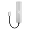 TB USB-C na RJ45 Gigabit Ethernet adaptér s 3x USB-A 3.0 a USB-C PD 100W, Space Grey