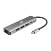 TB USB-C na RJ45 Gigabit Ethernet adaptér s 3x USB-A 3.0 a USB-C PD 100W, Space Grey
