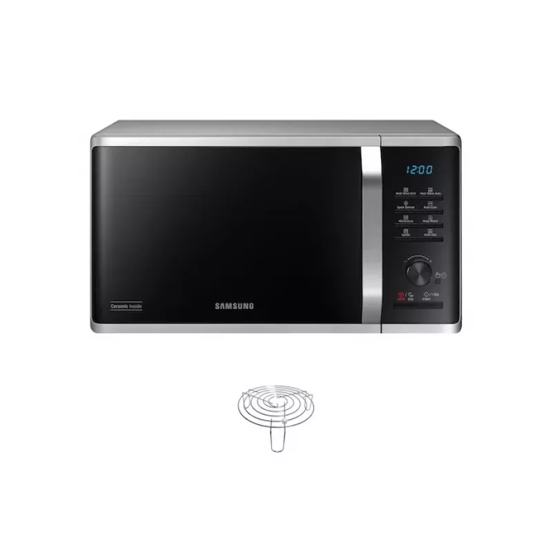 Samsung mikrovlnná rúra MG23K3575AS/EO 23L 800W gril strieborná/čierna