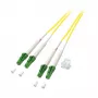 EFB duplexný prepojovací kábel LC/APC-LC/APC OS2 G652D, 15 m, LSZH 2 mm, žltý (O0381.15)